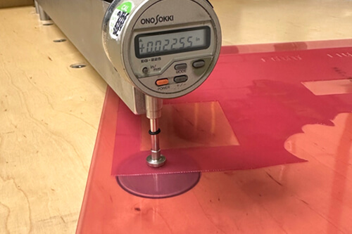 Flexo plate micrometer quality control tool